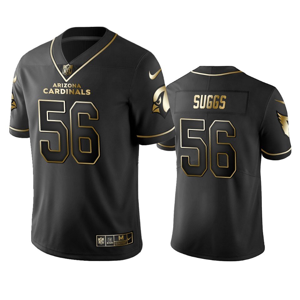 Cardinals #56 Terrell Suggs Stitched NFL Vapor Untouchable Limited Black Golden Jersey - ACJ07