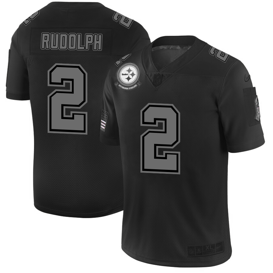 Pittsburgh Steelers #2 Mason Rudolph Nike Black 2019 Salute to Service Limited Stitched NFL Jersey - PSJ787