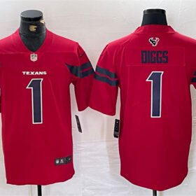 Red Houston Texans #1 Stefon Diggs Vapor Untouchable Stitched Football Jersey - HTJ06