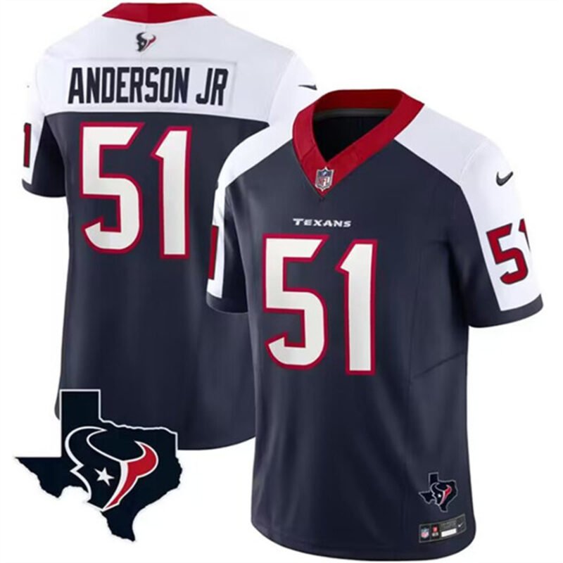 White/Navy Houston Texans #51 Will Anderson Jr. 2023 F.U.S.E. Vapor Untouchable Limited Stitched Football Jersey - HTJ27