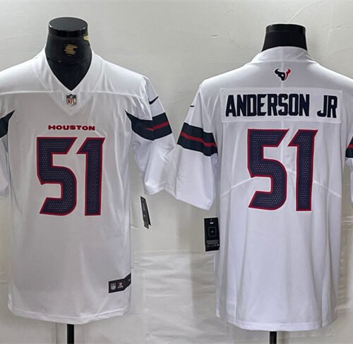 White Houston Texans #51 Will Anderson Jr. Vapor Untouchable Stitched Football Jersey - HTJ388