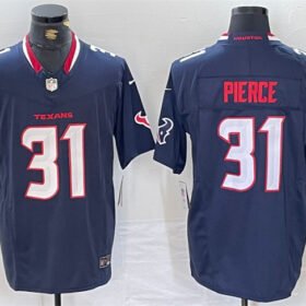 Navy Houston Texans #31 Dameon Pierce F.U.S.E. Vapor Limited Stitched Football Jersey - HTJ58