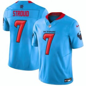 Blue Houston Texans Active Player Custom 2024 Vapor F.U.S.E. Limited Stitched Jersey - HTJ81