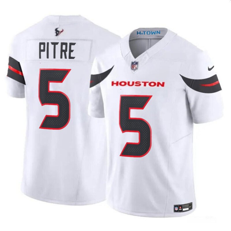 White Houston Texans #5 Jalen Pitre 2024 Vapor F.U.S.E. Limited Stitched Jersey - HTJ31