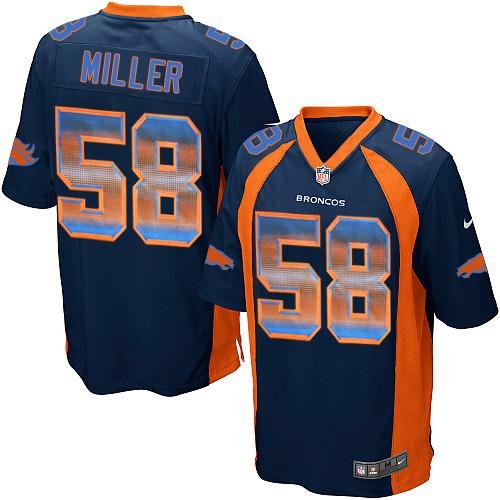 Nike Broncos #58 Von Miller Navy Blue Alternate Stitched NFL Limited Strobe Jersey