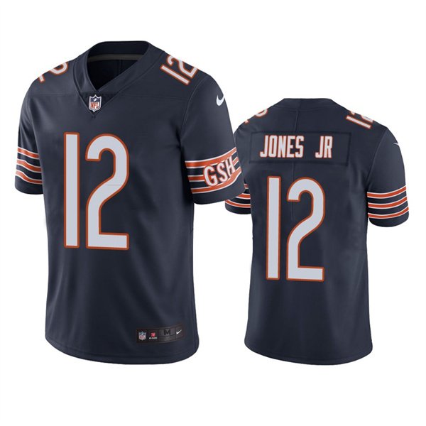 Navy Chicago Bears #12 Velus Jones Jr. Vapor Untouchable Limited Stitched Jersey - CBJ290