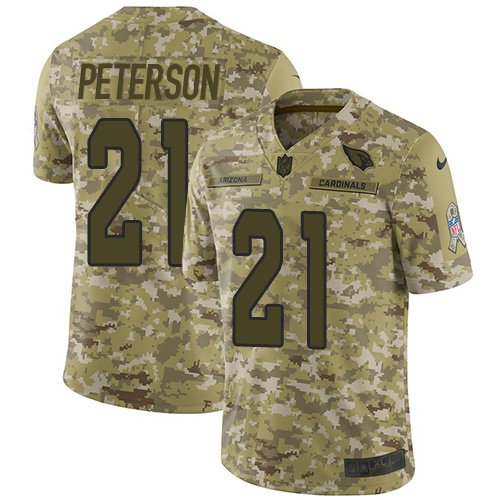 Nike Cardinals #21 Patrick Peterson Camo Stitched NFL Limited 2018 Salute to Service Jersey - ACJ35