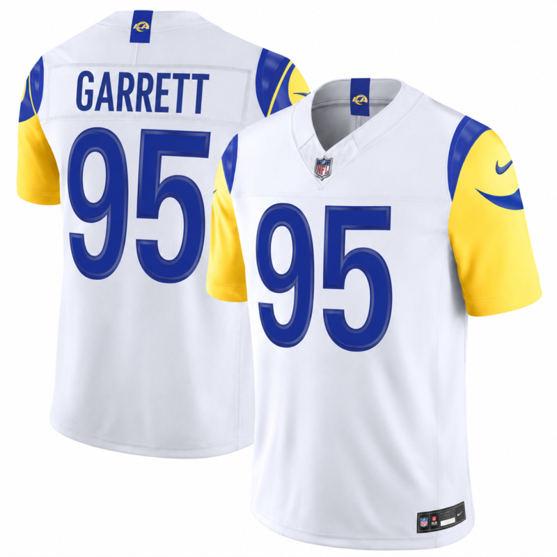 White Los Angeles Rams #95 Myles Garrett 2026 F.U.S.E. Vapor Untouchable Stitched Football Jersey - LAR628