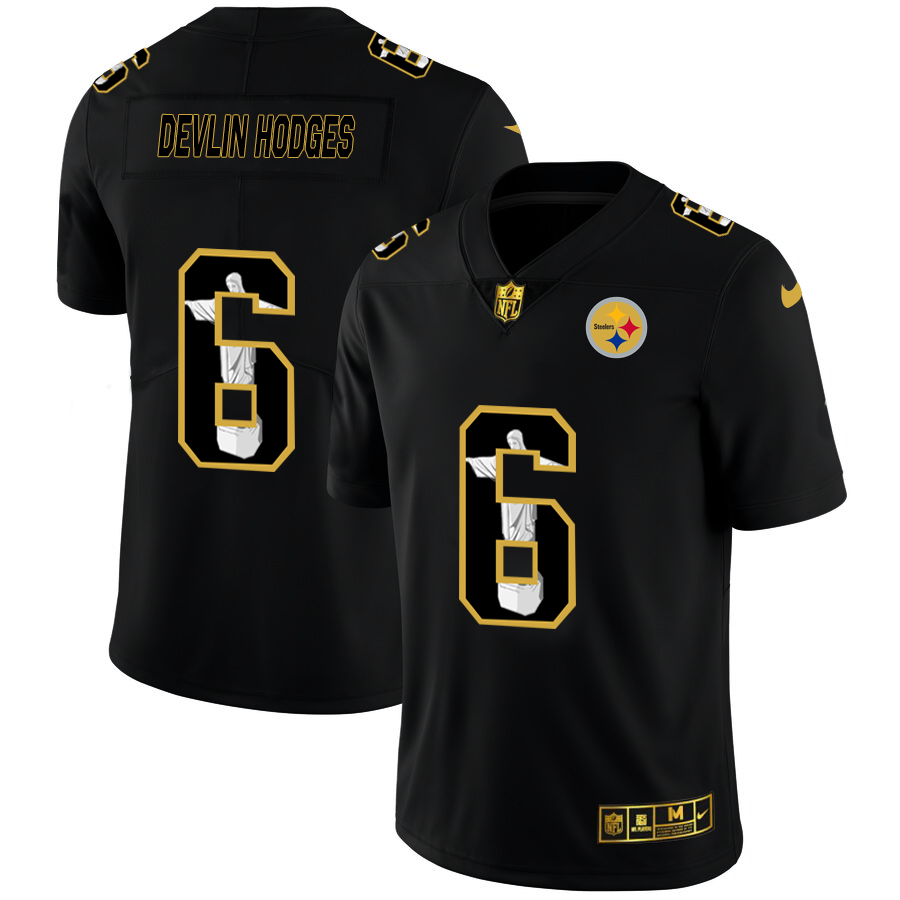 Pittsburgh Steelers #6 Devlin Hodges Nike Carbon Black Vapor Cristo Redentor Limited NFL Jersey - PSJ187