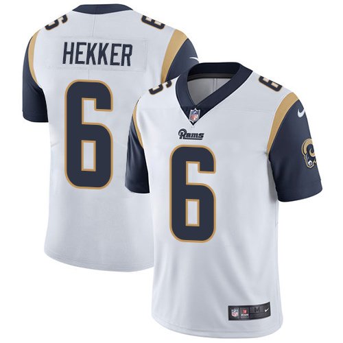 Nike Rams #6 Johnny Hekker White Stitched NFL Vapor Untouchable Limited Jersey - LAR601