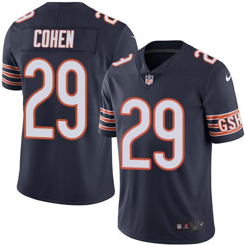 Nike Bears #29 Tarik Cohen Navy Blue Team Color Stitched NFL Vapor Untouchable Limited Jersey - CBJ645