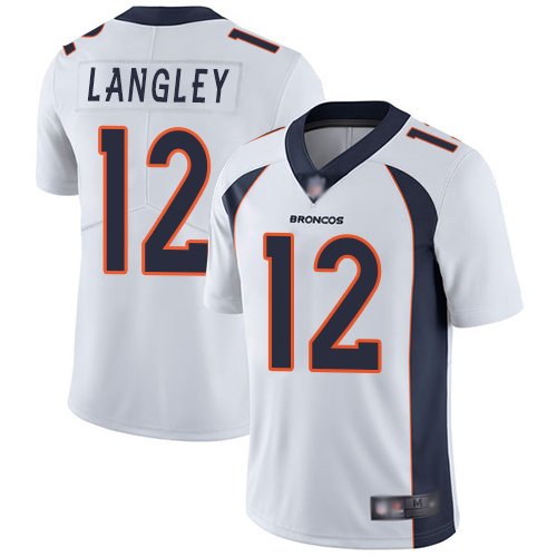 Nike Broncos #12 Brendan Langley White Stitched NFL Vapor Untouchable Limited Jersey