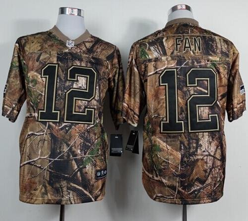Nike Seahawks #12 Fan Camo Stitched NFL Realtree Elite Jersey