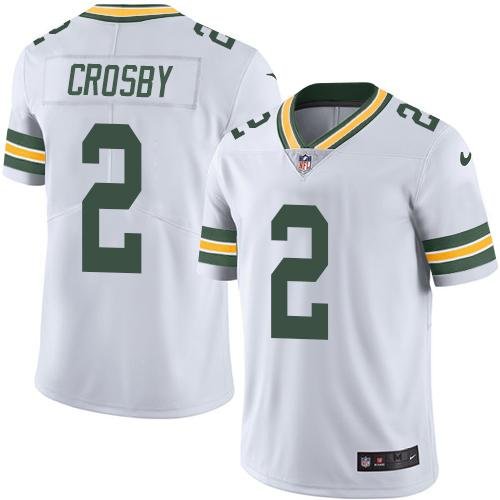Nike Packers #2 Mason Crosby White Stitched NFL Vapor Untouchable Limited Jersey - GBJ547