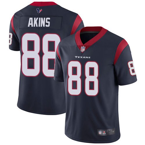 Nike Texans #88 Jordan Akins Navy Blue Team Color Stitched NFL Vapor Untouchable Limited Jersey - HTJ369