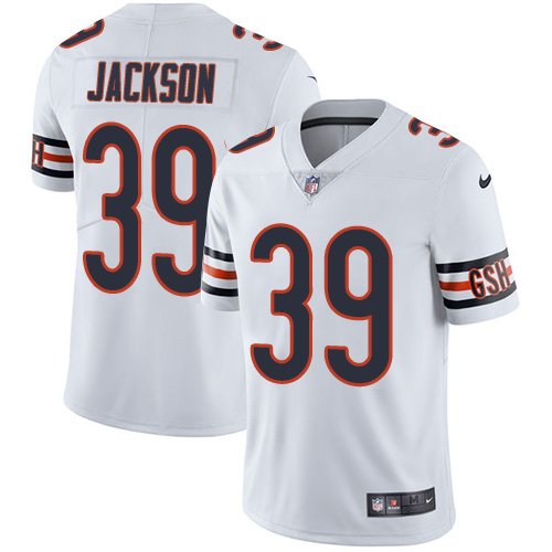 Nike Bears #39 Eddie Jackson White Stitched NFL Vapor Untouchable Limited Jersey - CBJ56