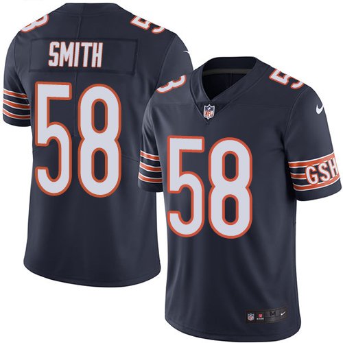 Nike Bears #58 Roquan Smith Navy Blue Team Color Stitched NFL Vapor Untouchable Limited Jersey - CBJ497