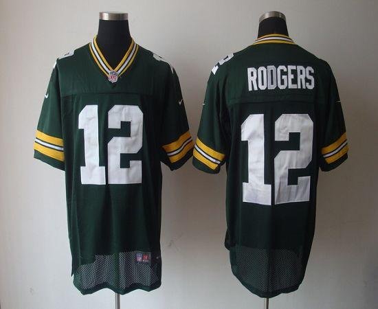 Nike Packers #12 Aaron Rodgers Green Team Color Stitched NFL Elite Jersey - GBJ515