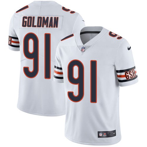 Nike Bears #91 Eddie Goldman White Stitched NFL Vapor Untouchable Limited Jersey - CBJ635