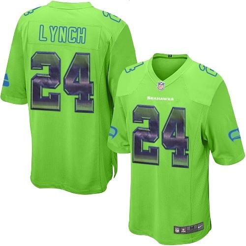 Nike Seahawks #24 Marshawn Lynch Green Alternate Stitched NFL Limited Strobe Jersey