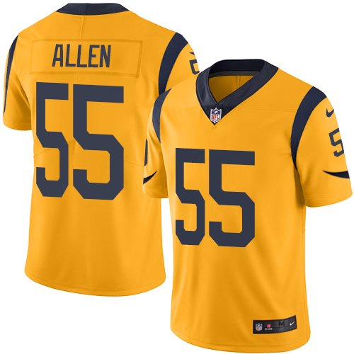 Nike Rams #55 Brian Allen Gold Stitched NFL Limited Rush Jersey - LAR614