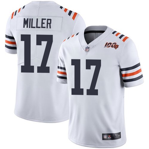 Nike Bears #17 Anthony Miller White Alternate Stitched NFL Vapor Untouchable Limited 100th Season Jersey - CBJ202
