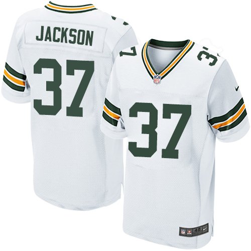 Nike Packers #37 Josh Jackson White Stitched NFL Elite Jersey - GBJ204
