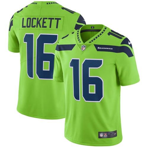 Nike Seahawks #16 Tyler Lockett Green Stitched NFL Limited Rush Jersey