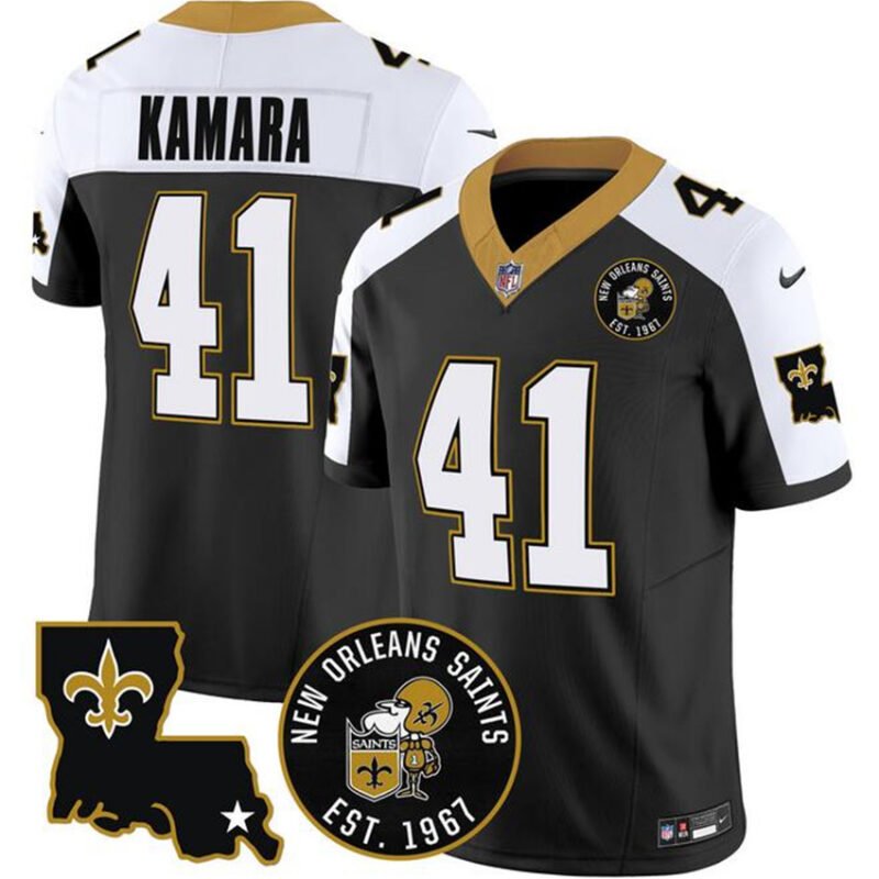 Black New Orleans Saints #41 Alvin Kamara F.U.S.E. EST. 1967 Patch Vapor Stitched Jersey - NOS67
