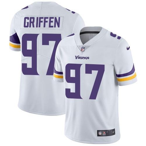 Nike Vikings #97 Everson Griffen White Stitched NFL Vapor Untouchable Limited Jersey - MVJ19