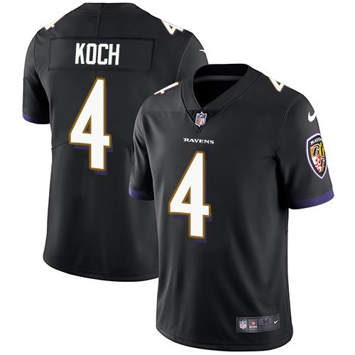 Nike Ravens #4 Sam Koch Black Alternate Stitched NFL Vapor Untouchable Limited Jersey - BRJ203