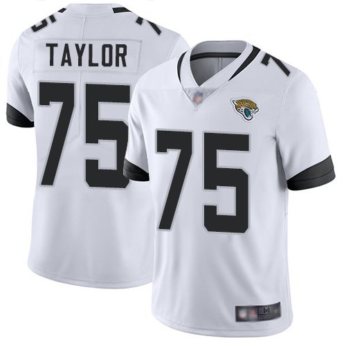 Nike Jaguars #75 Jawaan Taylor White Stitched NFL Vapor Untouchable Limited Jersey - JVG08