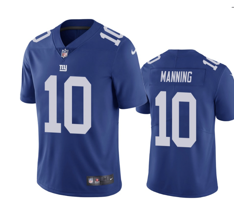 Blue New York Giants #10 Eli Manning Vapor Stitched Game Jersey - NYG286