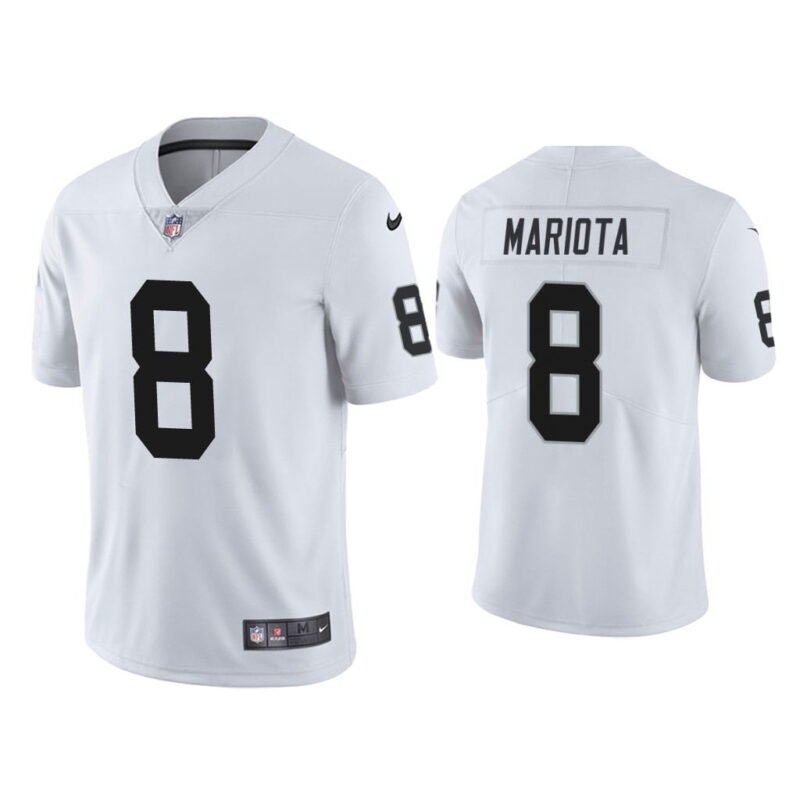 White Las Vegas Raiders Raiders #8 Marcus Mariota Vapor Untouchable Limited Stitched Jersey - LVR74