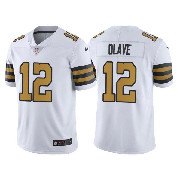 White New Orleans Saints #12 Chris Olave Vapor Limited Stitched Jersey - NOS31