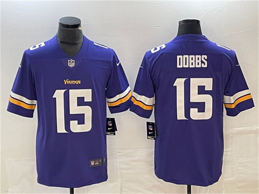 Purple Minnesota Vikings #15 Josh Dobbs Vapor Untouchable Limited Stitched Jersey - MVJ74