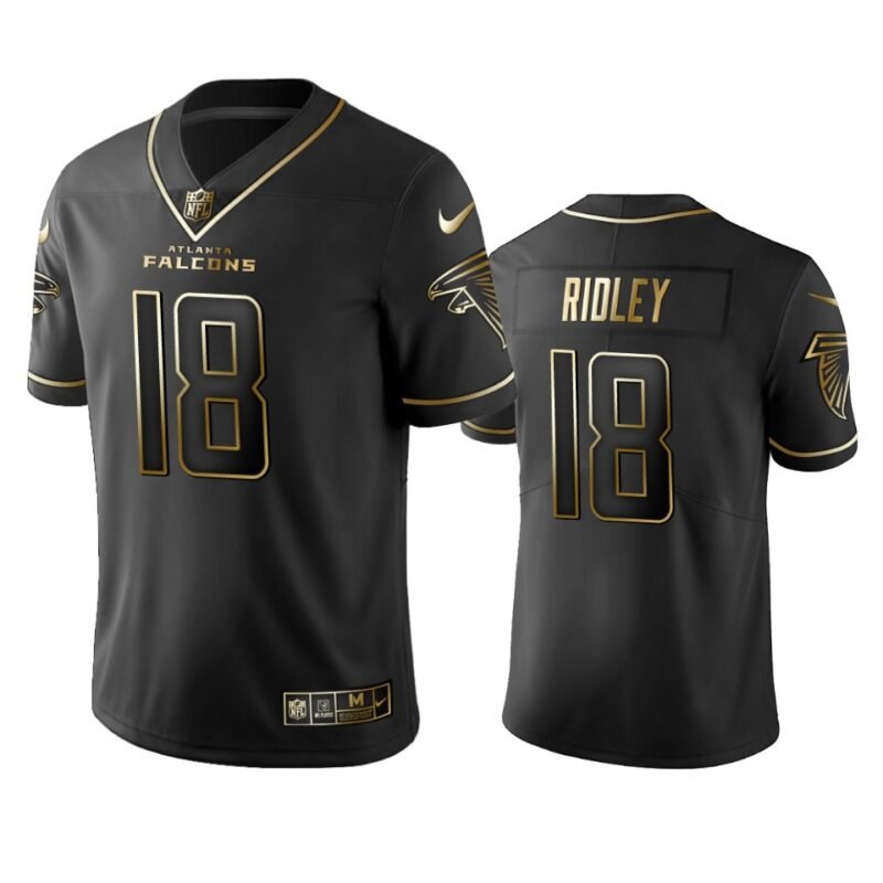Falcons #18 Calvin Ridley Stitched NFL Vapor Untouchable Limited Black Golden Jersey - AFJ234
