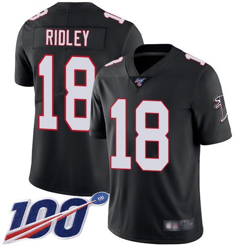 Nike Falcons #18 Calvin Ridley Black Alternate Stitched NFL 100th Season Vapor Limited Jersey - AFJ113