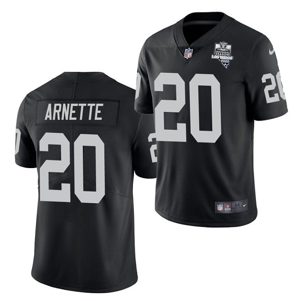 Las Vegas Raiders Black #20 Damon Arnette 2020 Inaugural Season Vapor Limited Stitched Jersey - LVR15