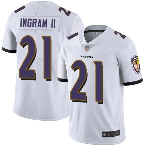 Nike Ravens #21 Mark Ingram II White Stitched NFL Vapor Untouchable Limited Jersey - BRJ103