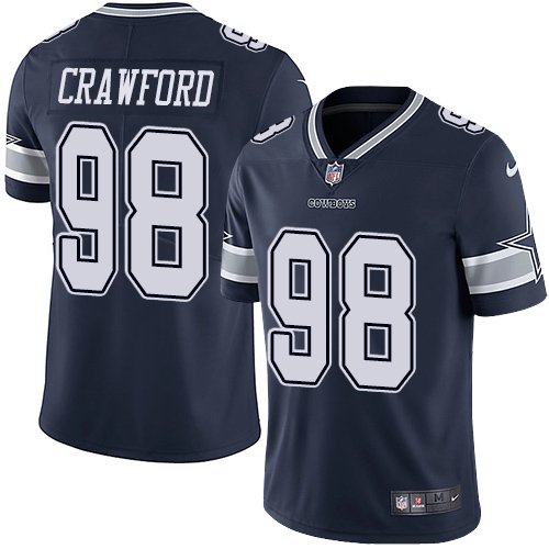 Nike Cowboys #98 Tyrone Crawford Navy Blue Team Color Stitched NFL Vapor Untouchable Limited Jersey - DLC283