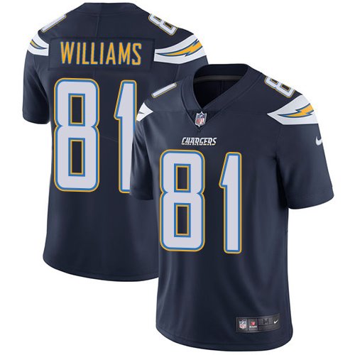 Nike Chargers #81 Mike Williams Navy Blue Team Color Stitched NFL Vapor Untouchable Limited Jersey - LCJ12