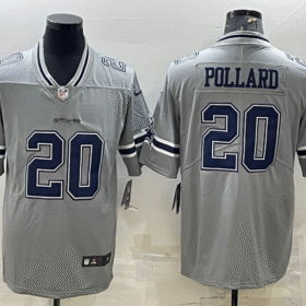 Gray Dallas Cowboys #20 Tony Pollard Vapor Untouchable Limited Stitched Jersey - DLC427