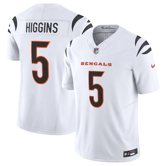 White Cincinnati Bengals #5 Tee Higgins F.U.S.E. Vapor Untouchable Limited Stitched Jersey - CCB104