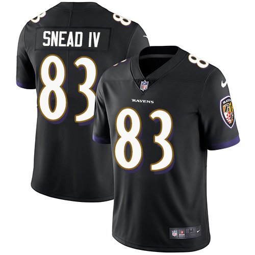 Nike Ravens #83 Willie Snead IV Black Alternate Stitched NFL Vapor Untouchable Limited Jersey - BRJ308