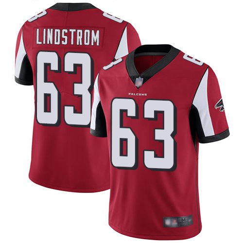 Nike Falcons #63 Chris Lindstrom Red Team Color Stitched NFL Vapor Untouchable Limited Jersey - AFJ189