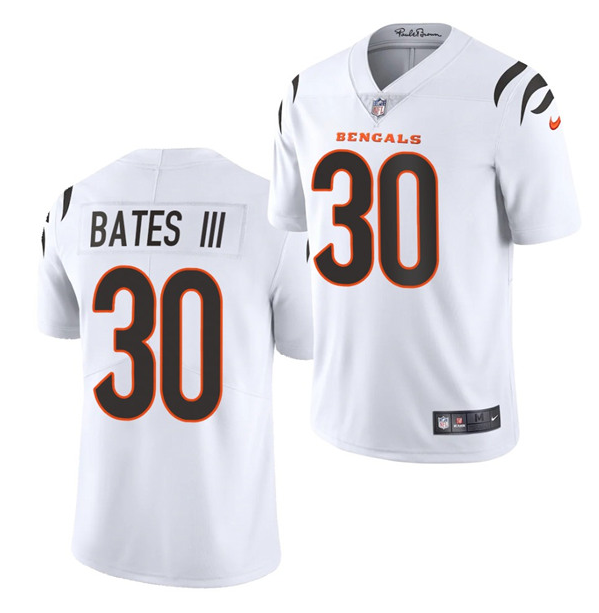 White Cincinnati Bengals #30 Jessie Bates III 2021 New Vapor Untouchable Limited Stitched Jersey - CCB195