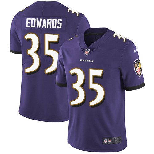 Nike Ravens #35 Gus Edwards Purple Team Color Stitched NFL Vapor Untouchable Limited Jersey - BRJ246