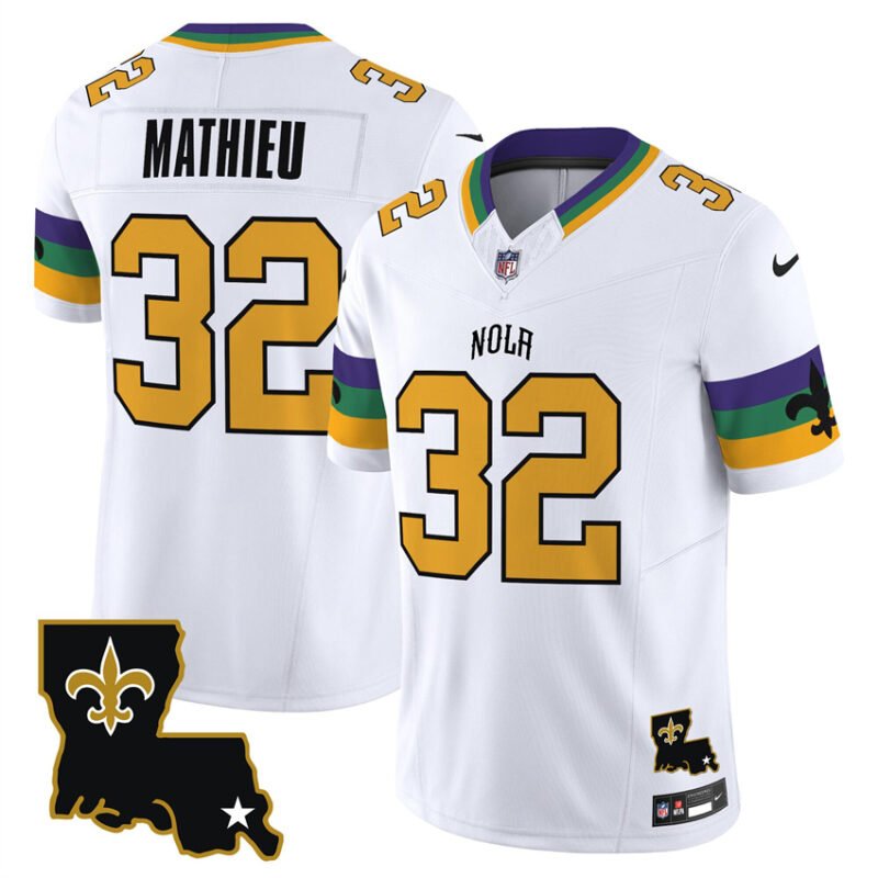 White New Orleans Saints #32 Tyrann Mathieu 2024 F.U.S.E. Vapor Limited Stitched Jersey - NOS130