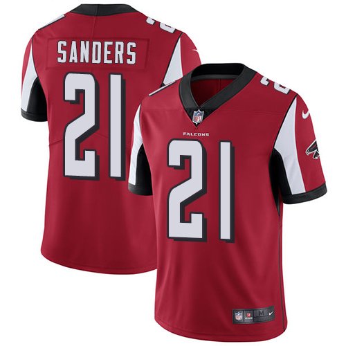 Nike Falcons #21 Deion Sanders Red Team Color Stitched NFL Vapor Untouchable Limited Jersey - AFJ52
